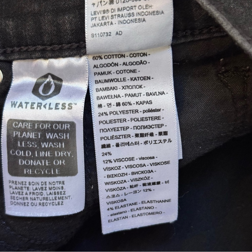 Levi’s Premium 311 Shaping Skinny Black Mid-Rise Womens Jeans Size 29 28” Inseam - Picture 10 of 13